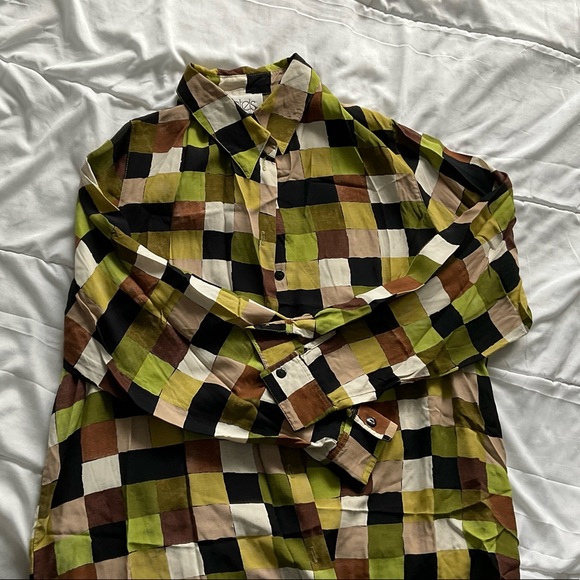 Multicoloured square button down shirt - Picture 3 of 6